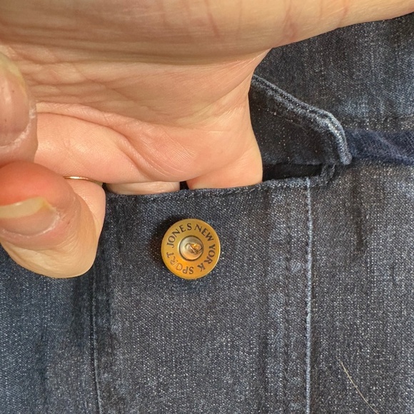 Jones New York Sport Cotton Blend Dark Denim Long Sleeve Jacket; Size XXL - Picture 5 of 12